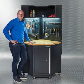 Datona Werkplaatsinrichting PREMIUM hoekwerkbank met eiken, Ophalen of Verzenden, Nieuw