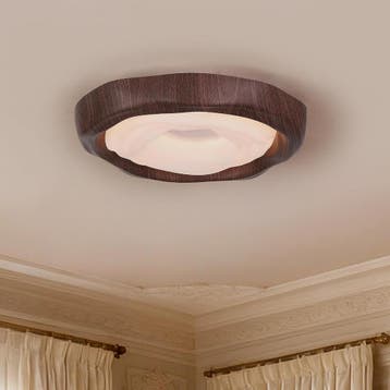 LED Plafondlamp Hout 42cm | 34% Retour deal | Sla je slag!, Verzenden, Zo goed als nieuw, Kunststof