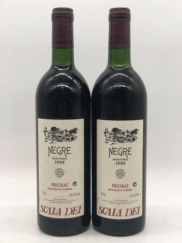 2 x 75cl Negre Scala Dei Priorat 1999 (rood), Verzamelen, Wijnen, Ophalen of Verzenden, Nieuw, Spanje, Rode wijn