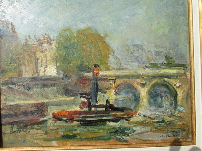 André Planson (1898-1981) - Vapeur sur la Seine, Antiek en Kunst, Kunst | Schilderijen | Klassiek