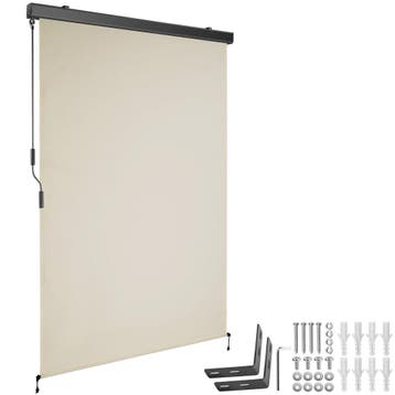 tectake Zonnescherm Eloise met 2 wandhouders - 120 x 250 cm,, Tuin en Terras, Verzenden, Nieuw