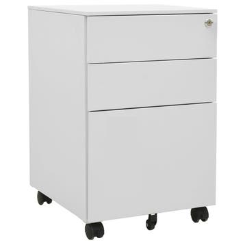 vidaXL Ladeblok verrijdbaar 39x45x60 cm staal lichtgrijs, Verzenden