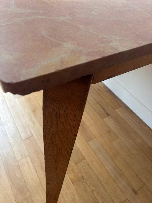 Tafel - Marmer - Tafel met marmeren blad, Antiquités & Art, Curiosités & Brocante