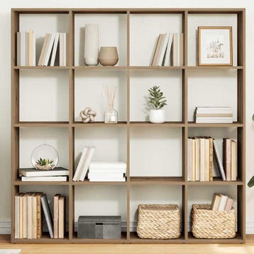 vidaXL Boekenkast 137,5x29x137,5 cm bewerkt hout artisanaal, Verzenden, Nieuw