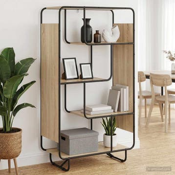 vidaXL Highboard Sonoma Eiken 80 x 37.5 x 144 cm Bewerkt, Verzenden, Nieuw