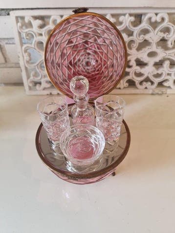 Œuf Fabergé - Fabergè en cristal - service a caviar et vodka