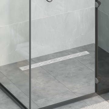 vidaXL Doucheafvoer glazen dekking met 360° sifon Zilver 80, Doe-het-zelf en Bouw, Sanitair, Verzenden, Nieuw
