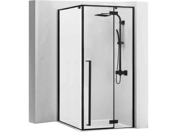 Veiling - Douchecabine 90x90 cm Zwart Nano Coating 8 mm, Doe-het-zelf en Bouw, Sanitair