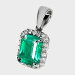 Sans prix de réserve - Pendentif - 14 carats Or blanc, IGI