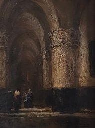 Johannes Bosboom (1817-1891) - interior of the Grote or, Antiek en Kunst