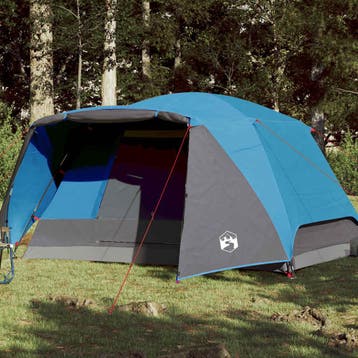 vidaXL Gezinstent met luifel 6-persoons waterdicht blauw, Caravans en Kamperen, Verzenden, Nieuw