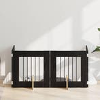 vidaXL Hondenhek met standaarden 4 pcs Zwart eiken 60 x 60, Verzenden