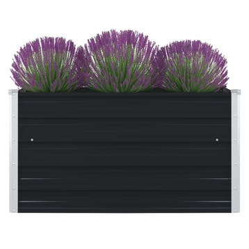 vidaXL Plantenbak verhoogd 100x100x45cm gegalvaniseerd staal, Verzenden