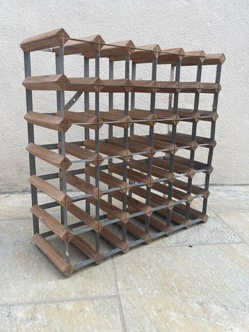 Wijnrek - Hout, Metaal - 36 flessen