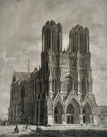 Charles Wild & Fortier - Vue générale de la Cathédrale de, Antiek en Kunst
