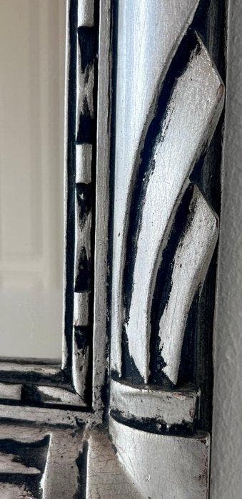 Wandspiegel - Walnoot - Grote Art Nouveau-spiegel