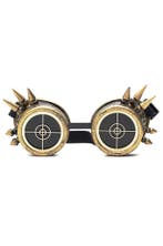 Goggles Steampunk Bril Spikes Radar Brons Montuur Bronzen Bu, Ophalen of Verzenden, Nieuw