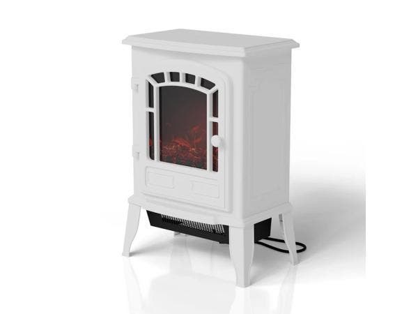 Veiling - Elektrische haard - Incl. Vlameffect - Wit, Huis en Inrichting, Haarden, Nieuw