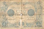 France Frankreich Pick 70 5 Francs Bleu 15/04/1916 Taureau, Verzenden, België