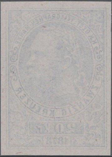 Autriche 1873 - Telegraaf : 20 Kreuzer Empereur François,, Gestempeld