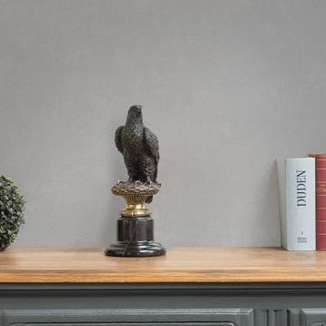 bergaman - sculptuur, Aquila - 0 in - Gepatineerd brons