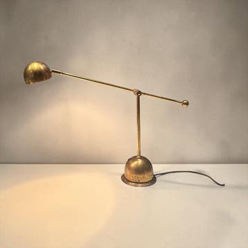 Bankierslamp - Messing, Metaal - Balance bureaulamp, Antiek en Kunst