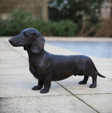 sculptuur, Lifesize Dachshund - 70 cm in length - 33 cm -, Antiek en Kunst
