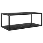 vidaXL Salontafel 100x50x35 cm gehard glas zwart, Huis en Inrichting, Verzenden, Nieuw