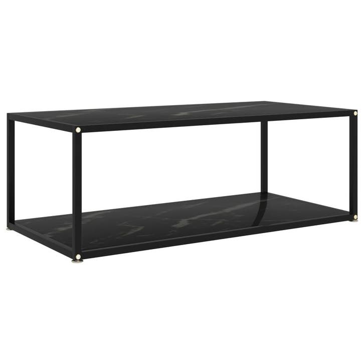 vidaXL Salontafel 100x50x35 cm gehard glas zwart, Huis en Inrichting, Tafels | Salontafels, Nieuw, Verzenden