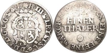 1/24 taler, daalder 1763, Reuss-aeltere Linie Untergreiz..., Verzenden, België