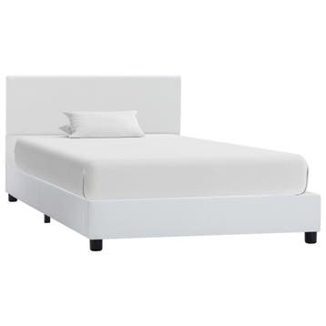 vidaXL Bedframe kunstleer wit 90x200 cm, Verzenden, Nieuw