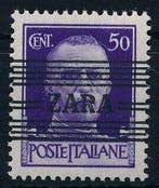 Duitse bezetting Zara 1943 - Vrije zegel 50 cent met, Gestempeld