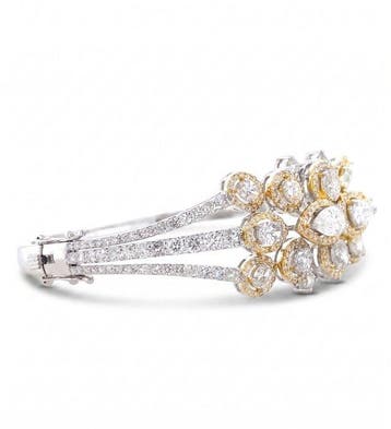 Armband - 14 karaat Witgoud - 4.94ct. tw. Diamant