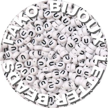 Fako Bijoux - Letterkralen U - Letter Beads - Alfabet Kralen, Verzenden, Nieuw