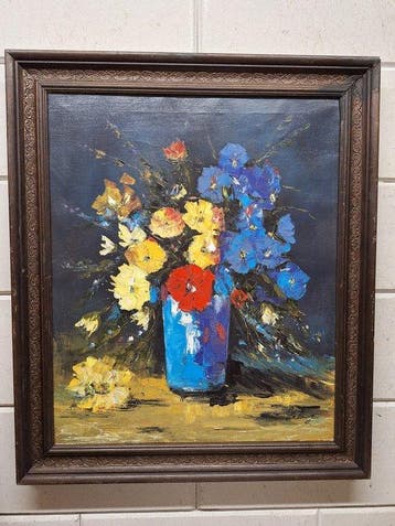 Europese school (XX) - Stilleven met een Vaas met bloemen
