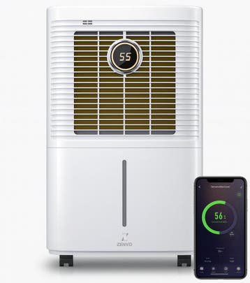 Zenvo Smart WiFi Luchtontvochtiger met App - 12L/dag - 50 m2, Verzenden