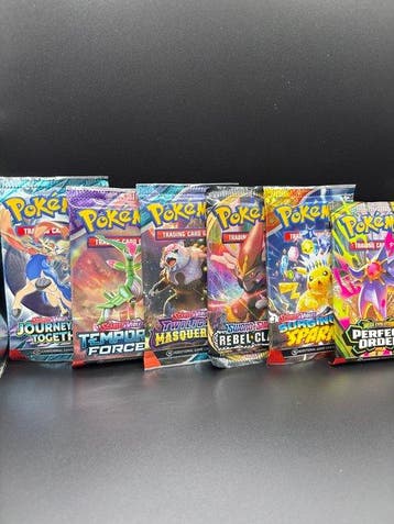 Pokémon - 6 Booster pack - Mixed Booster Pack Lot 6 packs!