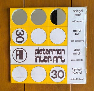 Inter-Art - Pieterman - Spiegel- Zelfklevende spiegel tegel