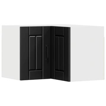 vidaXL Wandhoekkast LUCCA Zwart 57 x 57 x 40 cm Bewerkt hout, Huis en Inrichting, Verzenden, Nieuw