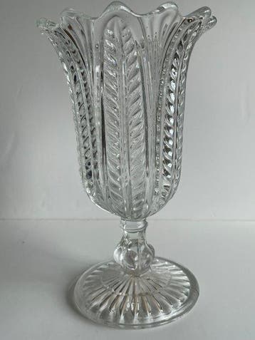 McKee & Brothers – “Doric / Feather” pressed-glass celery