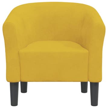 vidaXL Kuipstoel fluweel geel, Verzenden, Nieuw