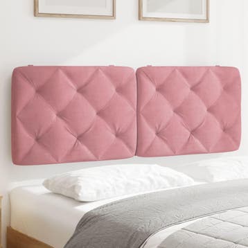 vidaXL Hoofdbordkussen 120 cm fluweel roze, Verzenden