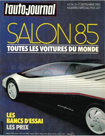 1985 LE AUTO JOURNAL (SALON EDITIE) JAARBOEK 14/15 FRANS