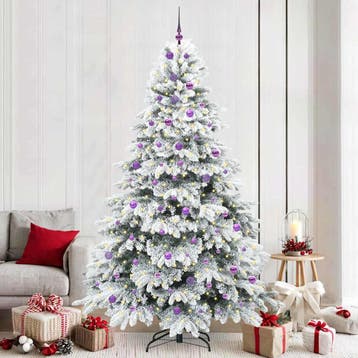 vidaXL Kunstkerstboom met 300 LED met standaard Wit 240 cm, Verzenden, Nieuw