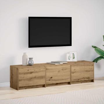 vidaXL TV-kast met LED 165 x 34 x 40 cm Artisanaal eiken, Verzenden