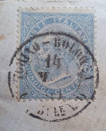 Royaume d’Italie - 15 cent DLR sur enveloppe à oblitération, Postzegels en Munten, Gestempeld