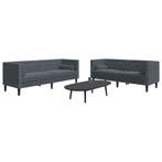 vidaXL 2-delige Loungeset Chesterfield en bolsters fluweel, Huis en Inrichting, Zetels | Zetels, Verzenden, Nieuw