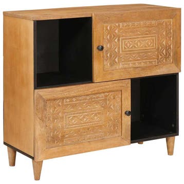 vidaXL Dressoir 80 x 33 x 75 cm Massief Mango Hout, Huis en Inrichting, Verzenden, Nieuw