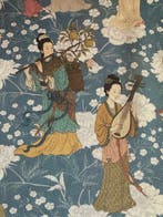 Exclusief tafelkleed bedrukt met Japanse geishas voor grote