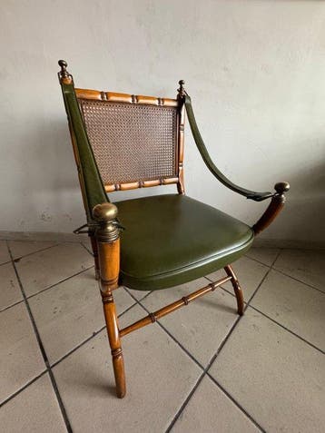Fauteuil - Bamboe, Leder